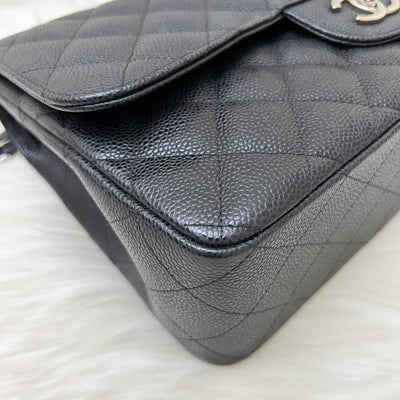 Chanel Jumbo Classic Flap CF in Black Caviar and SHW