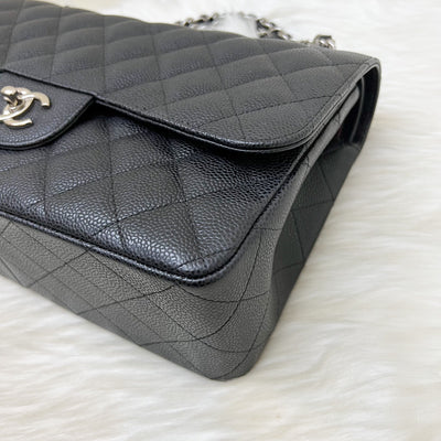 Chanel Jumbo Classic Flap CF in Black Caviar and SHW