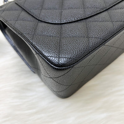 Chanel Jumbo Classic Flap CF in Black Caviar and SHW