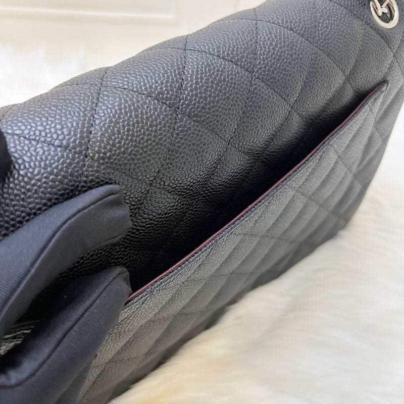 Chanel Jumbo Classic Flap CF in Black Caviar and SHW