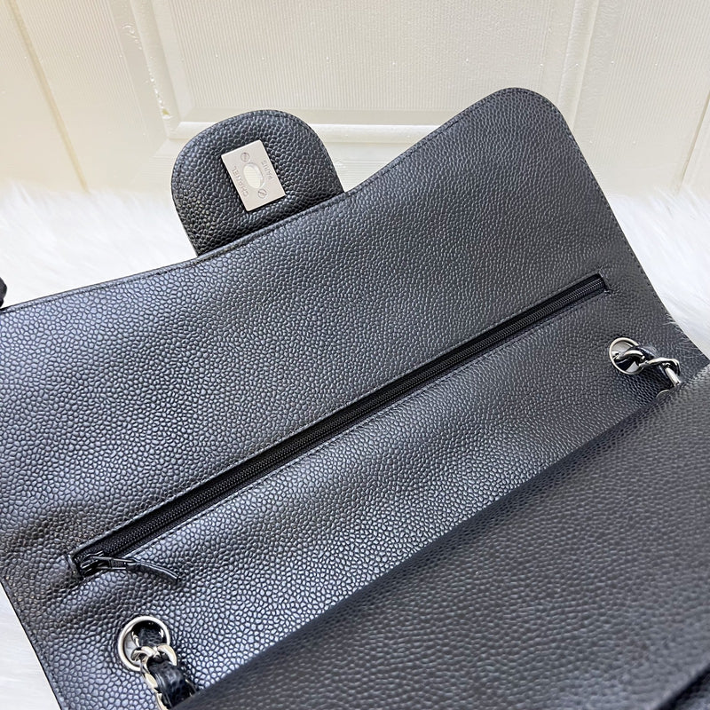 Chanel Jumbo Classic Flap CF in Black Caviar and SHW