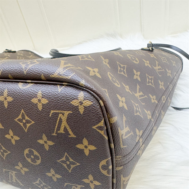 LV Around the World Neverfull MM in Monogram Canvas (Vivienne Printed) GHW Without Attached Pouch