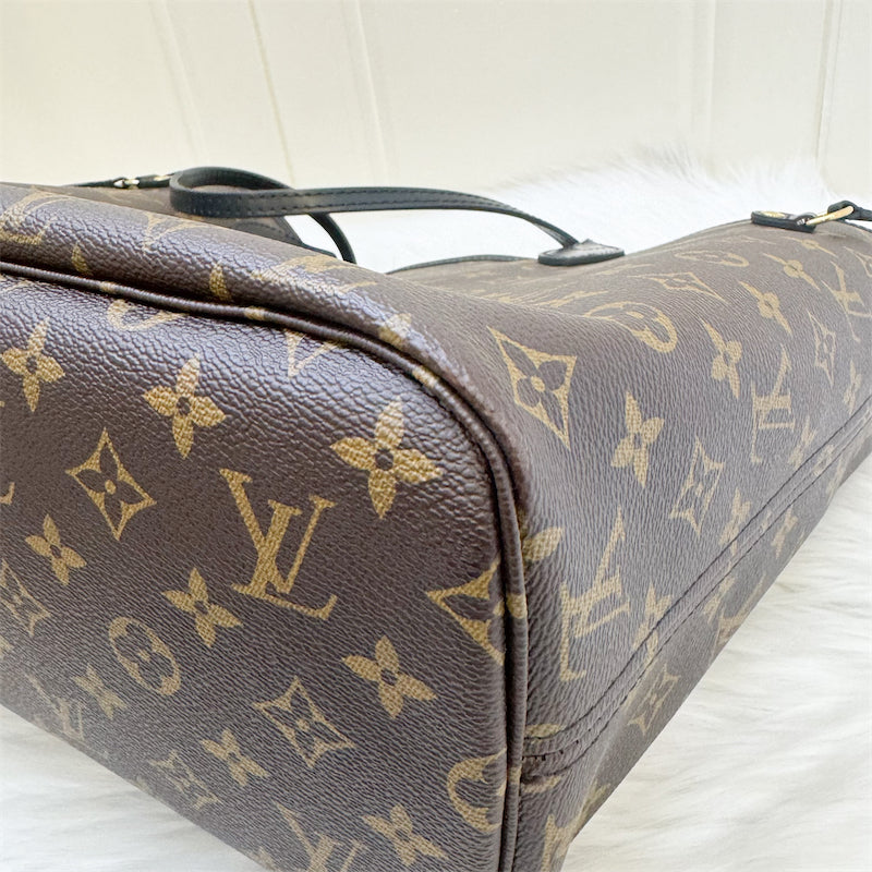 LV Around the World Neverfull MM in Monogram Canvas (Vivienne Printed) GHW Without Attached Pouch