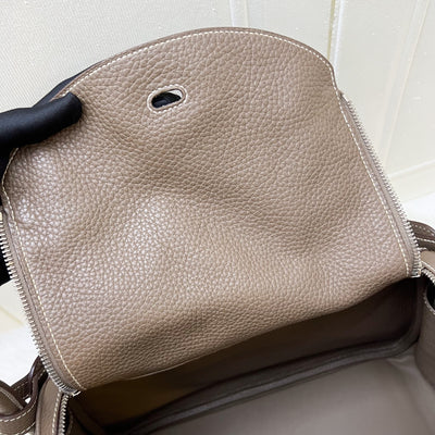Hermes Lindy 30 in Etoupe Clemence Leather and PHW