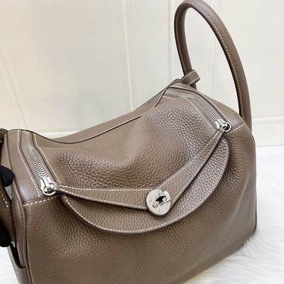 Hermes Lindy 30 in Etoupe Clemence Leather and PHW
