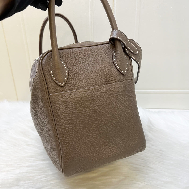 Hermes Lindy 30 in Etoupe Clemence Leather and PHW