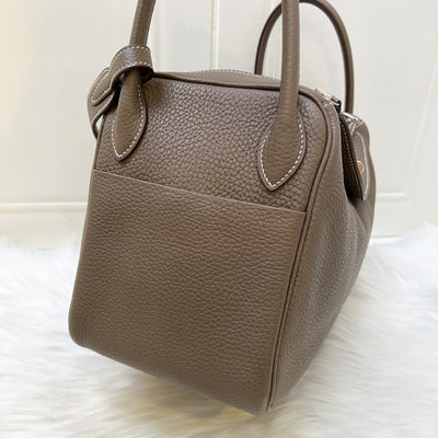 Hermes Lindy 30 in Etoupe Clemence Leather and PHW