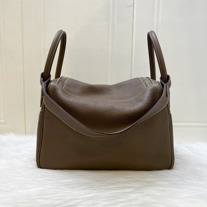 Hermes Lindy 30 in Etoupe Clemence Leather and PHW