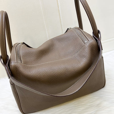 Hermes Lindy 30 in Etoupe Clemence Leather and PHW