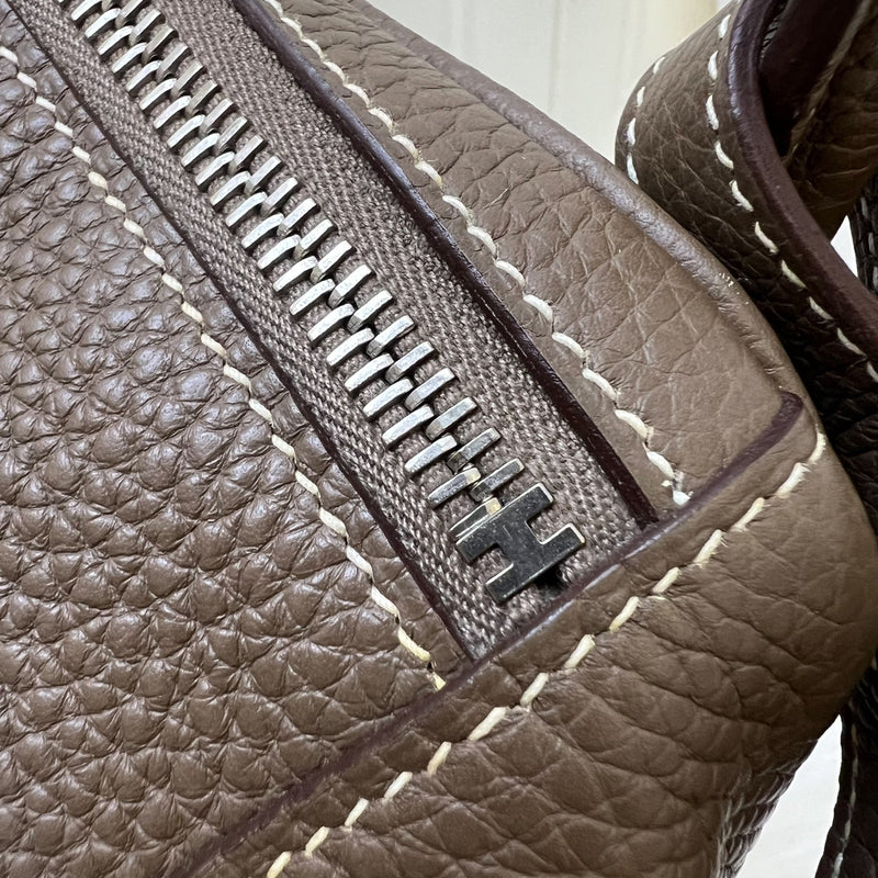 Hermes Lindy 30 in Etoupe Clemence Leather and PHW