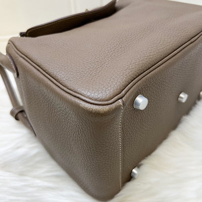 Hermes Lindy 30 in Etoupe Clemence Leather and PHW