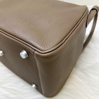 Hermes Lindy 30 in Etoupe Clemence Leather and PHW