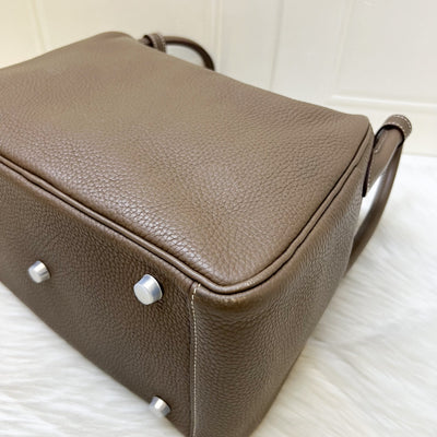 Hermes Lindy 30 in Etoupe Clemence Leather and PHW