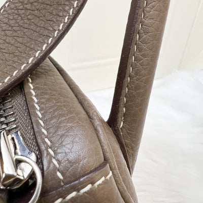 Hermes Lindy 30 in Etoupe Clemence Leather and PHW