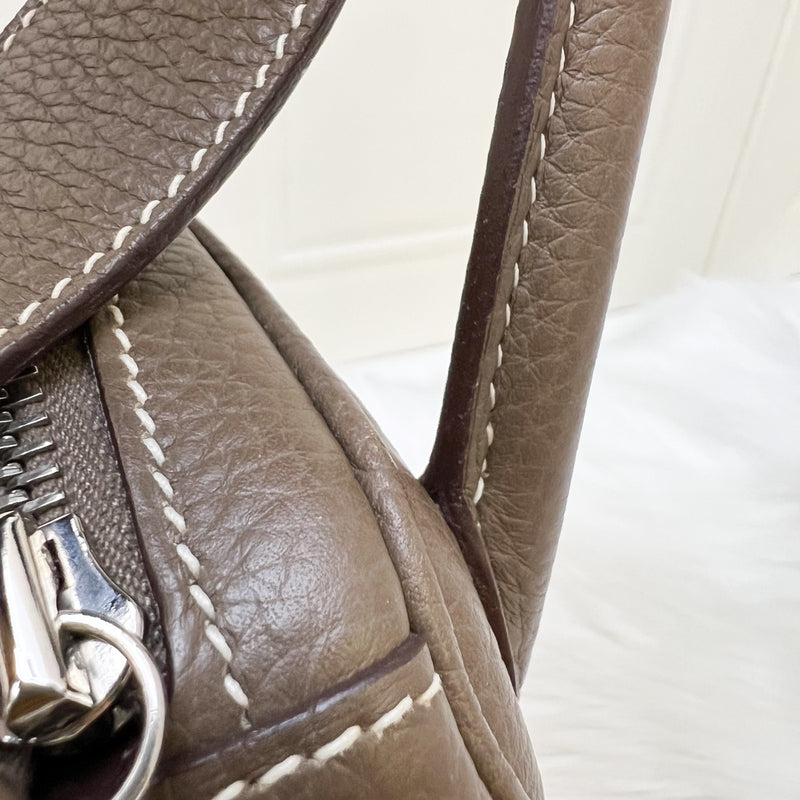 Hermes Lindy 30 in Etoupe Clemence Leather and PHW