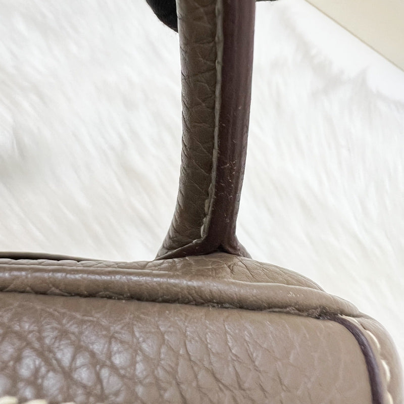 Hermes Lindy 30 in Etoupe Clemence Leather and PHW