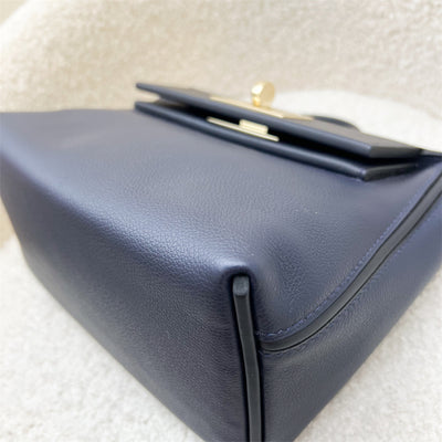 Hermes Mini 24/24 Size 21 in Bleu Nuit / Caban Evercolor and Swift Leather and GHW