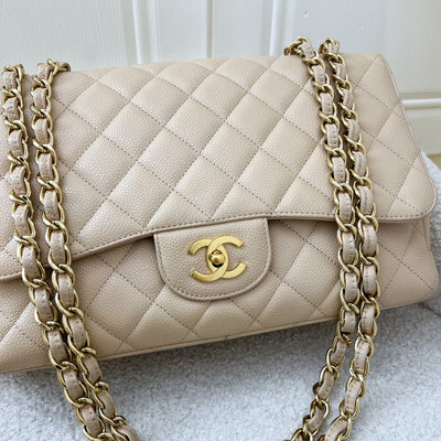 Chanel Jumbo Classic Flap SF in Beige Caviar and GHW