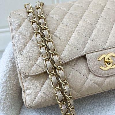 Chanel Jumbo Classic Flap SF in Beige Caviar and GHW