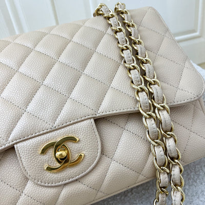 Chanel Jumbo Classic Flap SF in Beige Caviar and GHW