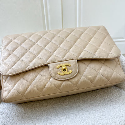 Chanel Jumbo Classic Flap SF in Beige Caviar and GHW