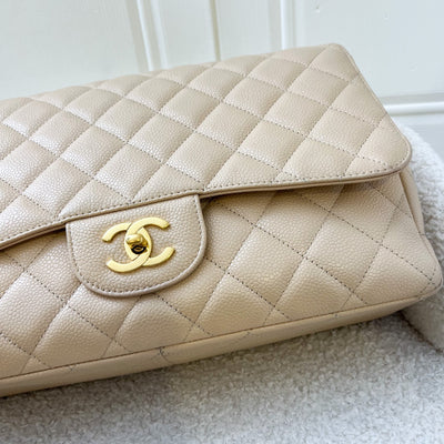 Chanel Jumbo Classic Flap SF in Beige Caviar and GHW