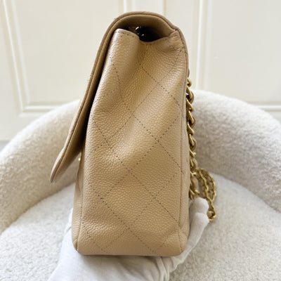 Chanel Jumbo Classic Flap SF in Beige Caviar and GHW