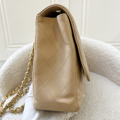 Chanel Jumbo Classic Flap SF in Beige Caviar and GHW