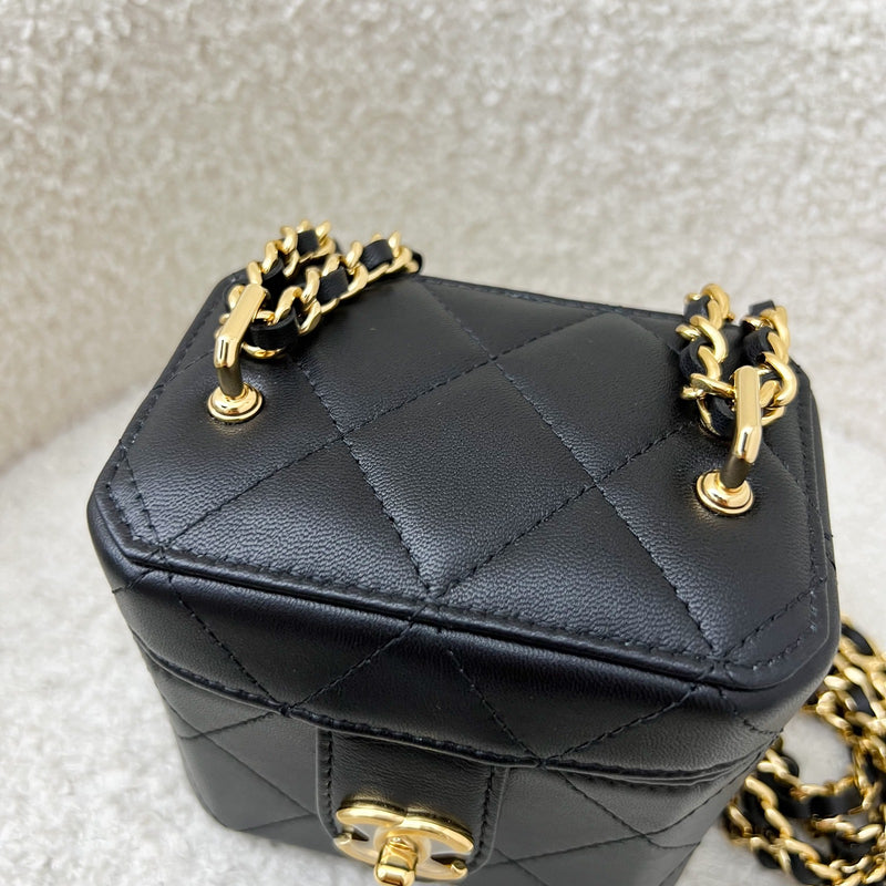 Chanel 23B Seasonal Mini Vanity in Black Lambskin and GHW