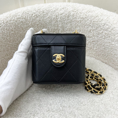 Chanel 23B Seasonal Mini Vanity in Black Lambskin and GHW