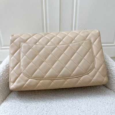 Chanel Jumbo Classic Flap SF in Beige Caviar and GHW