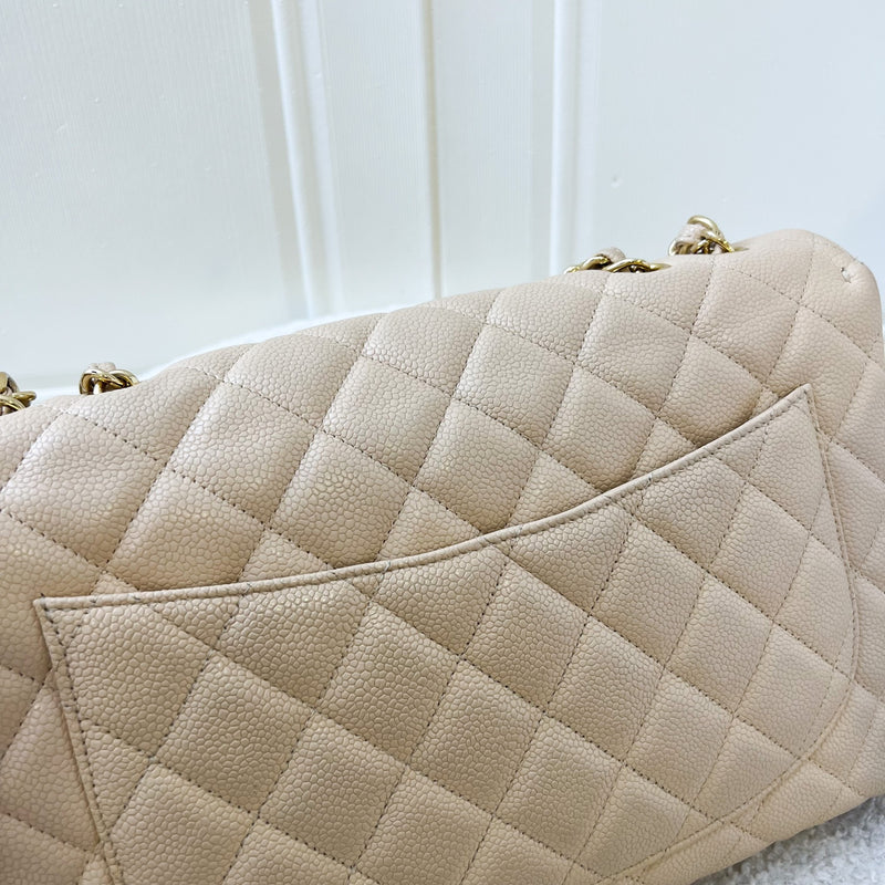 Chanel Jumbo Classic Flap SF in Beige Caviar and GHW