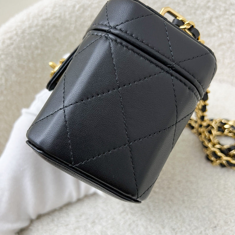 Chanel 23B Seasonal Mini Vanity in Black Lambskin and GHW