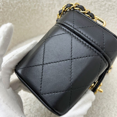 Chanel 23B Seasonal Mini Vanity in Black Lambskin and GHW