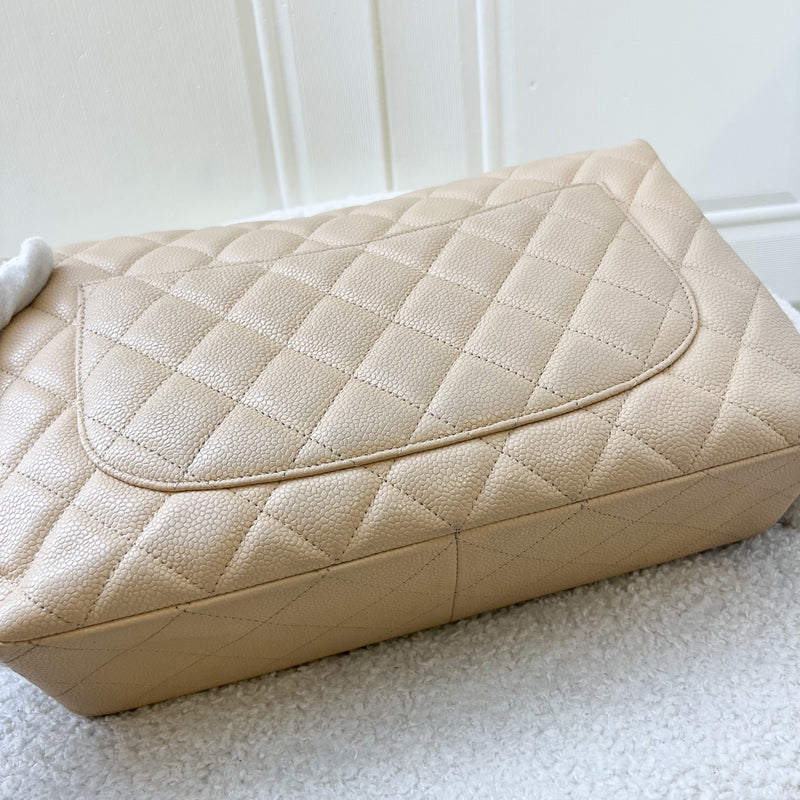 Chanel Jumbo Classic Flap SF in Beige Caviar and GHW