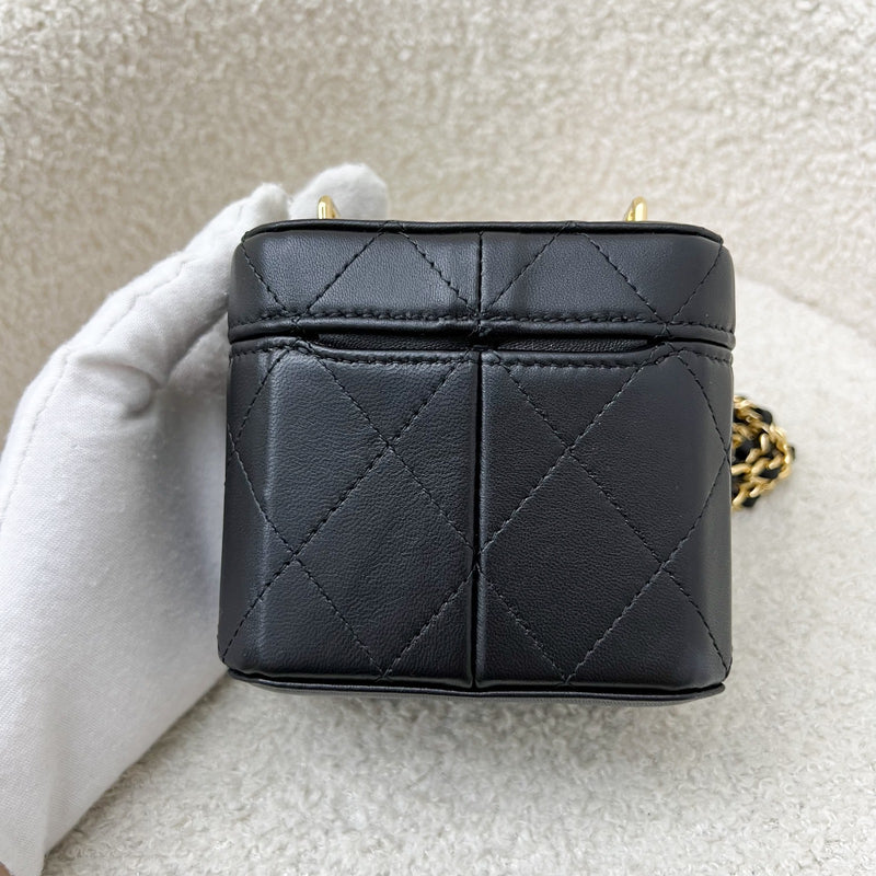 Chanel 23B Seasonal Mini Vanity in Black Lambskin and GHW