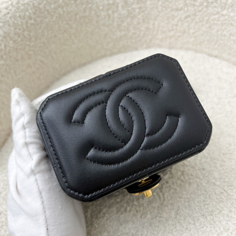 Chanel 23B Seasonal Mini Vanity in Black Lambskin and GHW