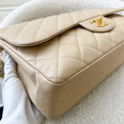 Chanel Jumbo Classic Flap SF in Beige Caviar and GHW