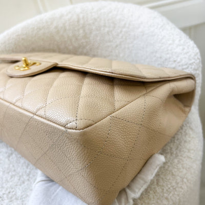 Chanel Jumbo Classic Flap SF in Beige Caviar and GHW