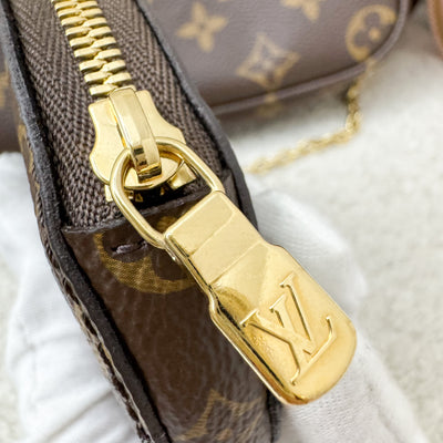 LV Multi Pochette Accessoires MPA in Monogram Canvas, Pink Strap and GHW