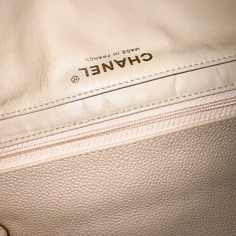 Chanel Jumbo Classic Flap SF in Beige Caviar and GHW