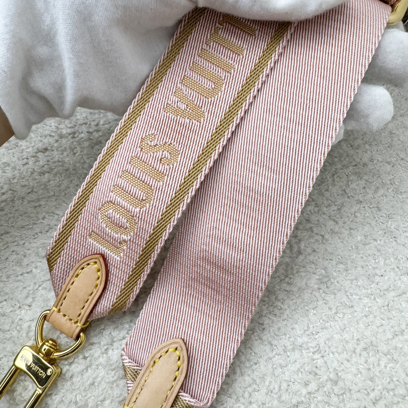 LV Multi Pochette Accessoires MPA in Monogram Canvas, Pink Strap and GHW