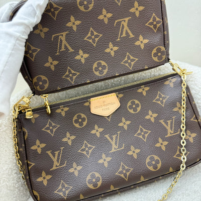 LV Multi Pochette Accessoires MPA in Monogram Canvas, Pink Strap and GHW