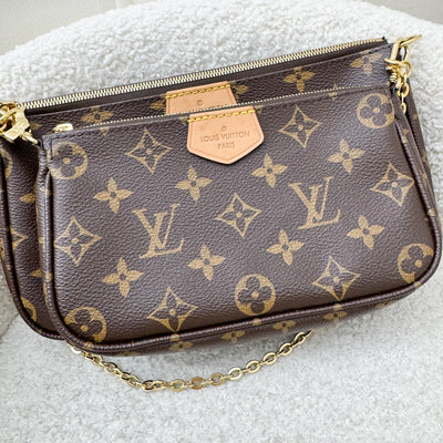 LV Multi Pochette Accessoires MPA in Monogram Canvas, Pink Strap and GHW