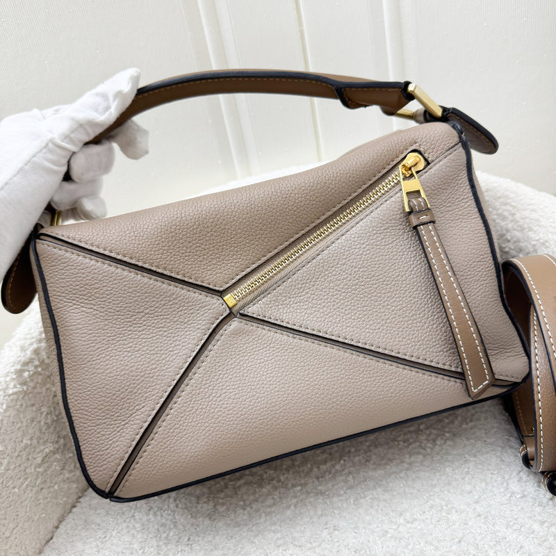 Loewe Small Puzzle Bag in Sand / Mink Calfskin and GHW