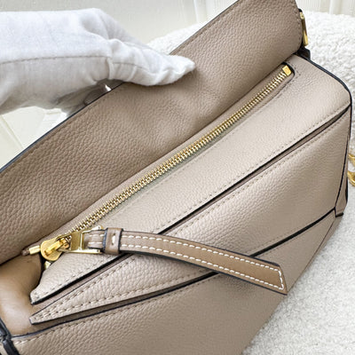 Loewe Small Puzzle Bag in Sand / Mink Calfskin and GHW