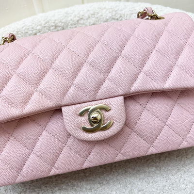 Chanel Small Classic Flap CF in 22B Pink Caviar and LGHW