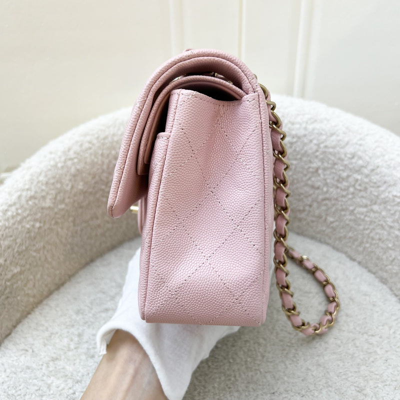 Chanel Small Classic Flap CF in 22B Pink Caviar and LGHW