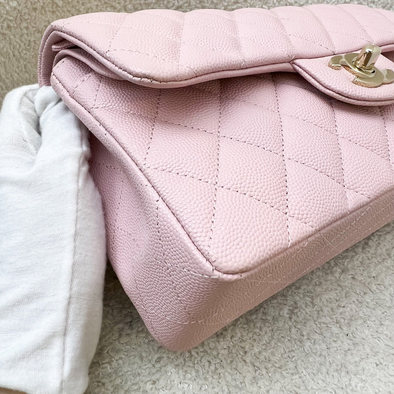 Chanel Small Classic Flap CF in 22B Pink Caviar and LGHW