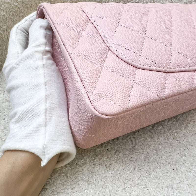 Chanel Small Classic Flap CF in 22B Pink Caviar and LGHW